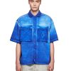 Men A-COLD-WALL Shirts | A-Cold-Wall Woven Dye Tech Short Sleeve Overshirt