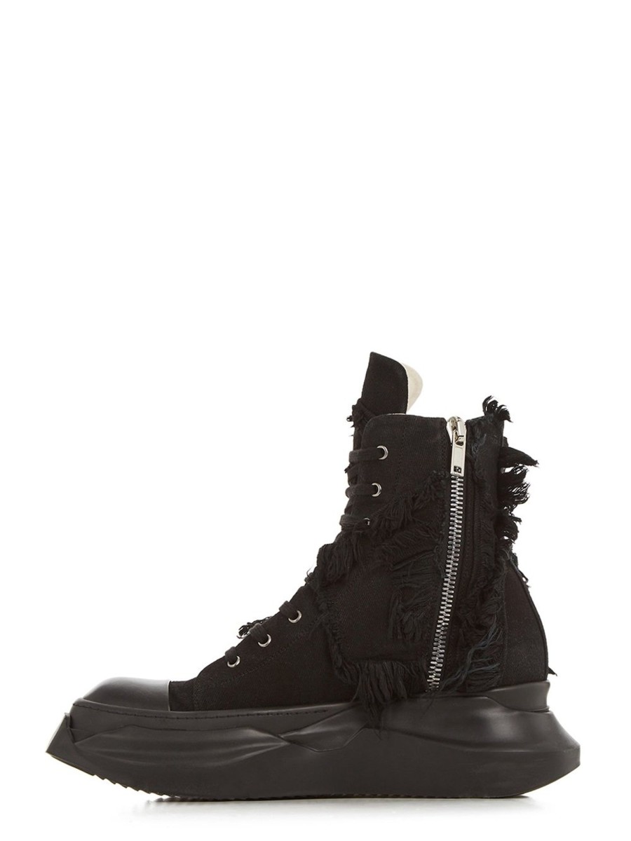 Men Rick Owens Boots | Abstract Denim Sneakers