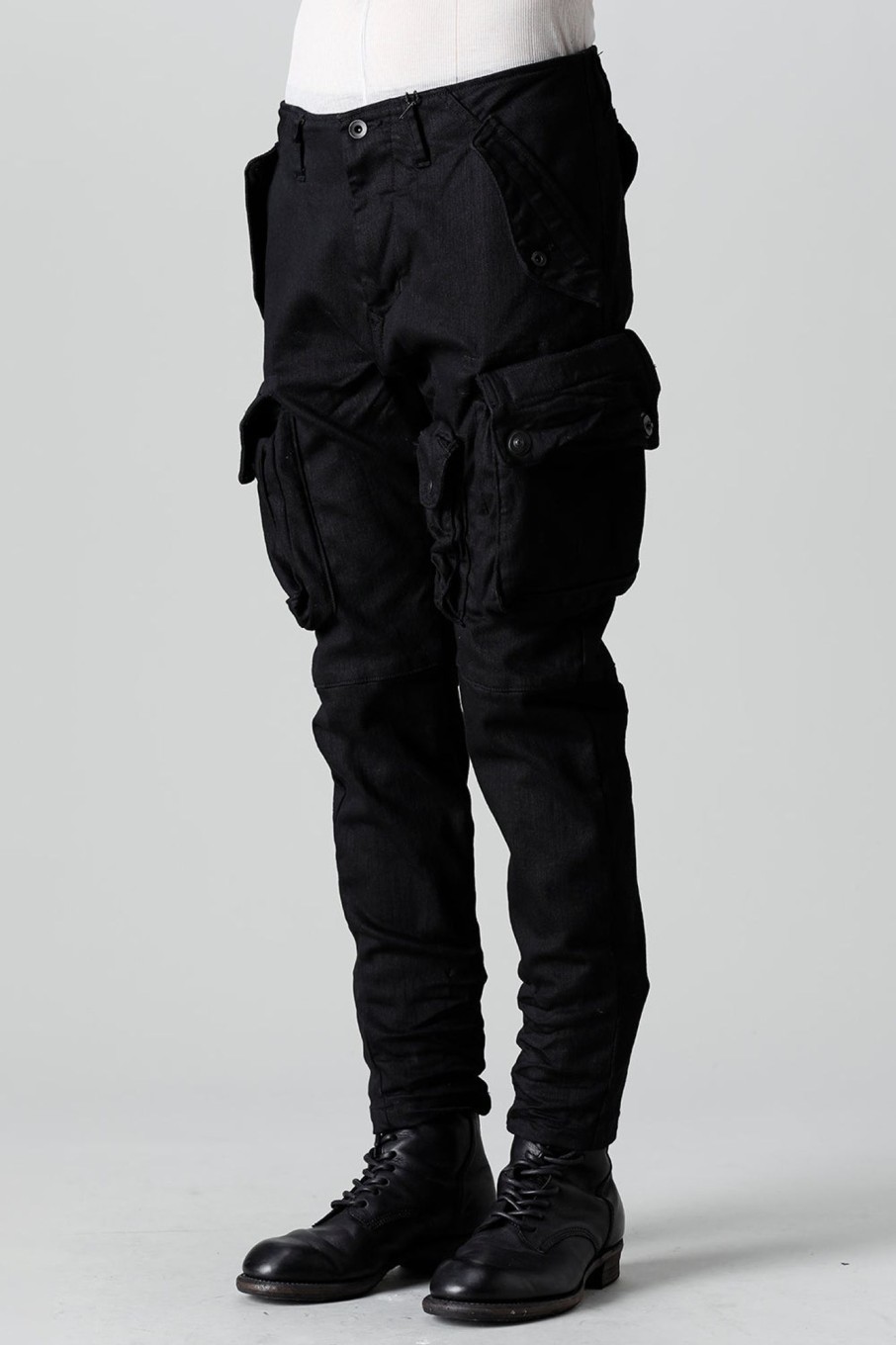 Men Julius_7 Pants | Julius Straight Gasmask Cargo Denim Pants