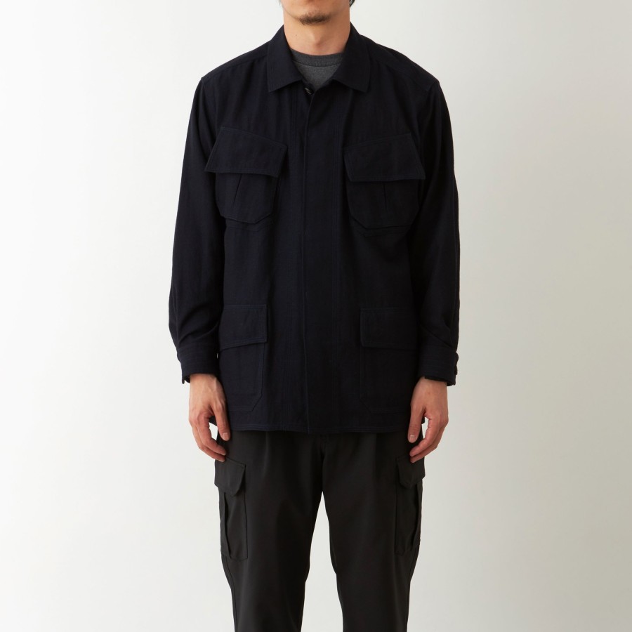 Men White Mountaineering Jackets | White Mountaineering Woven Twill B.D.U Jacket