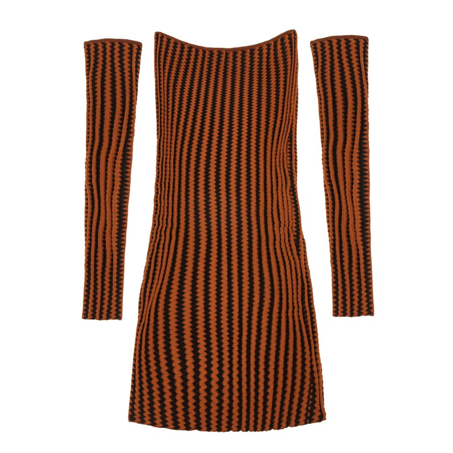 Women VELVET GLOVE Dresses & Skirts | Velvet Glove Waved Stripe Knit Dress