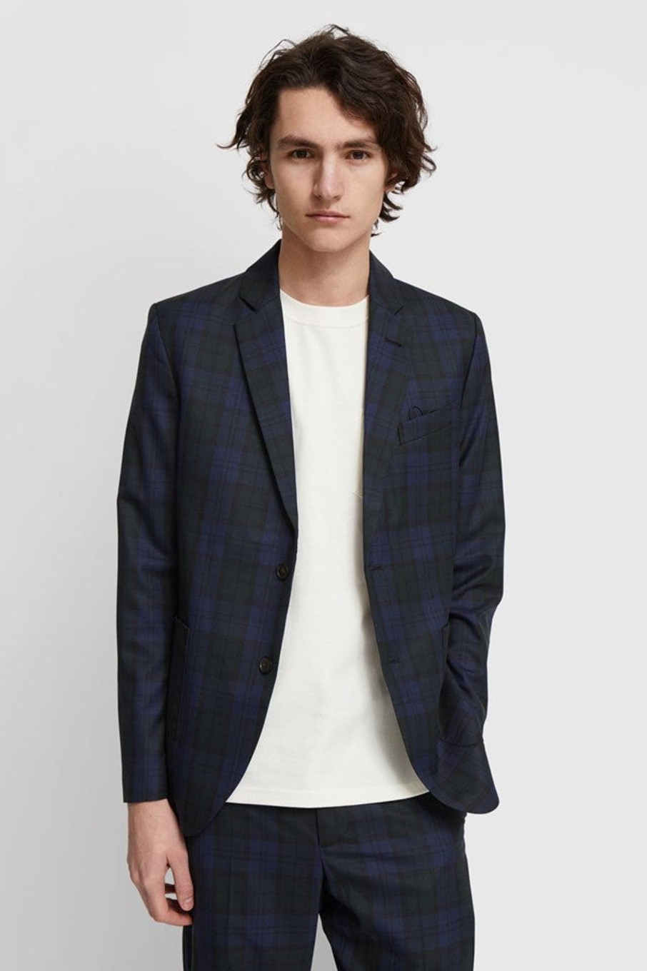 Men Wood Wood Jackets | Frederik Checked Blazer