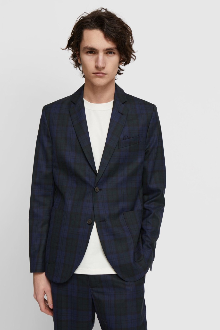 Men Wood Wood Jackets | Frederik Checked Blazer