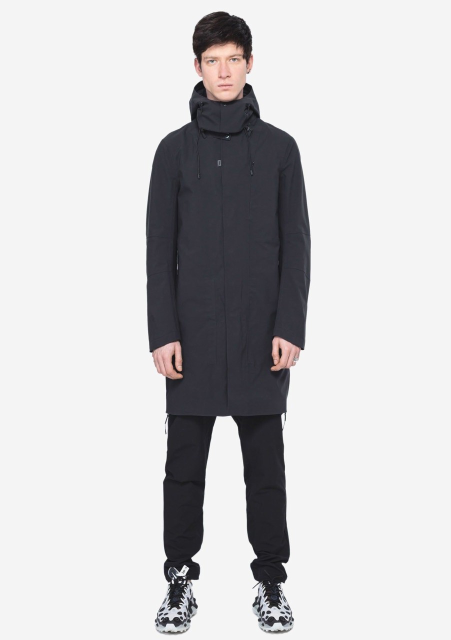 Men KRAKATAU Jackets | Hooded Trench Coat Bleriot