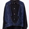 Men Feng Chen Wang Jackets | Feng Chen Wang Deconstructed Denim Jacket