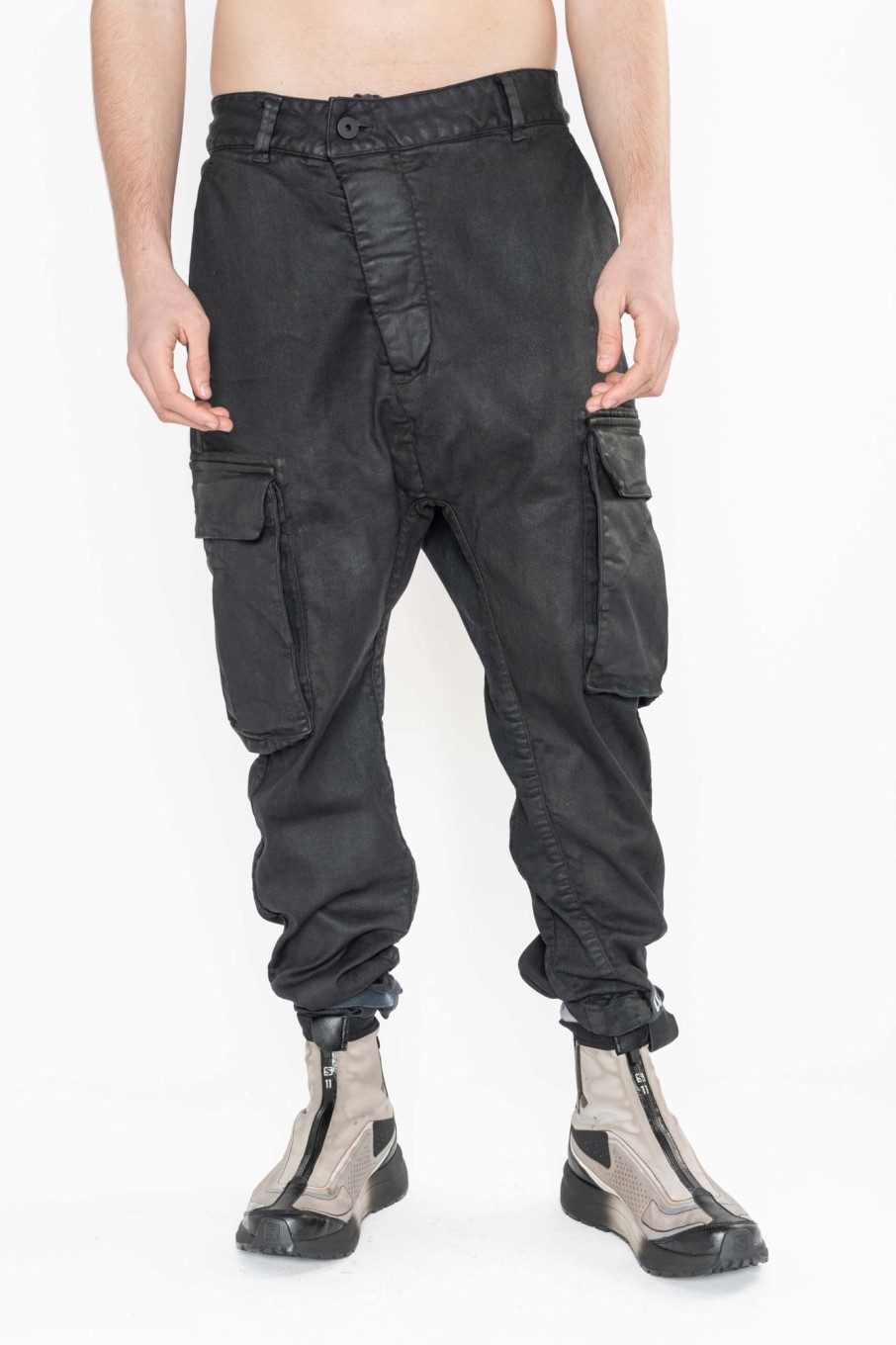 Men Boris Bidjan Saberi Pants | P21B Wax Coated Pants