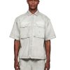 Men A-COLD-WALL Shirts | A-Cold-Wall Woven Dye Tech Short Sleeve Overshirt