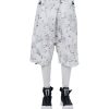 Men ISO.POETISM Pants | Dropped Shorts White_Print