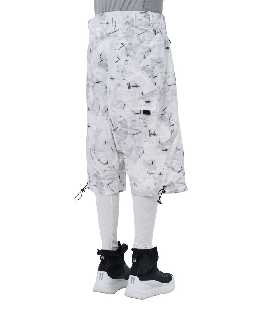 Men ISO.POETISM Pants | Dropped Shorts White_Print