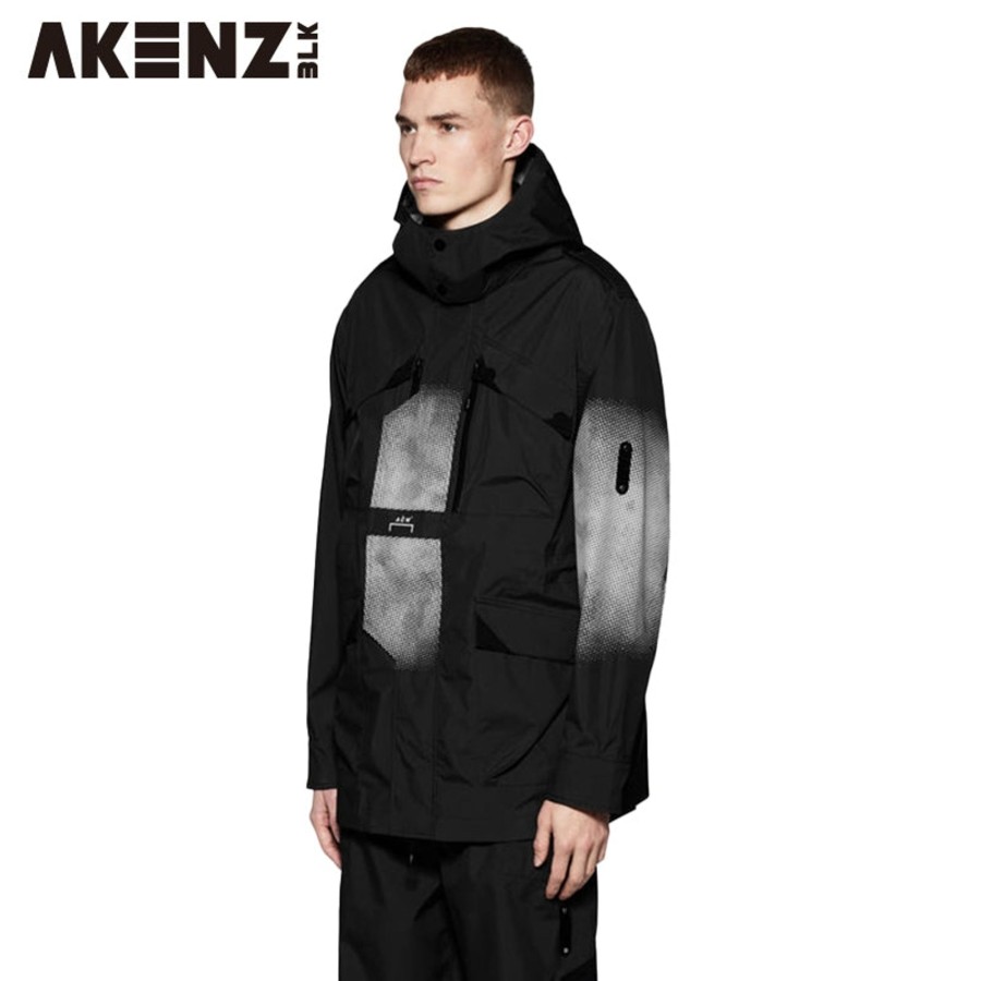 Men A-COLD-WALL Jackets | A-Cold-Wall Printed Hooded Storm Jacket