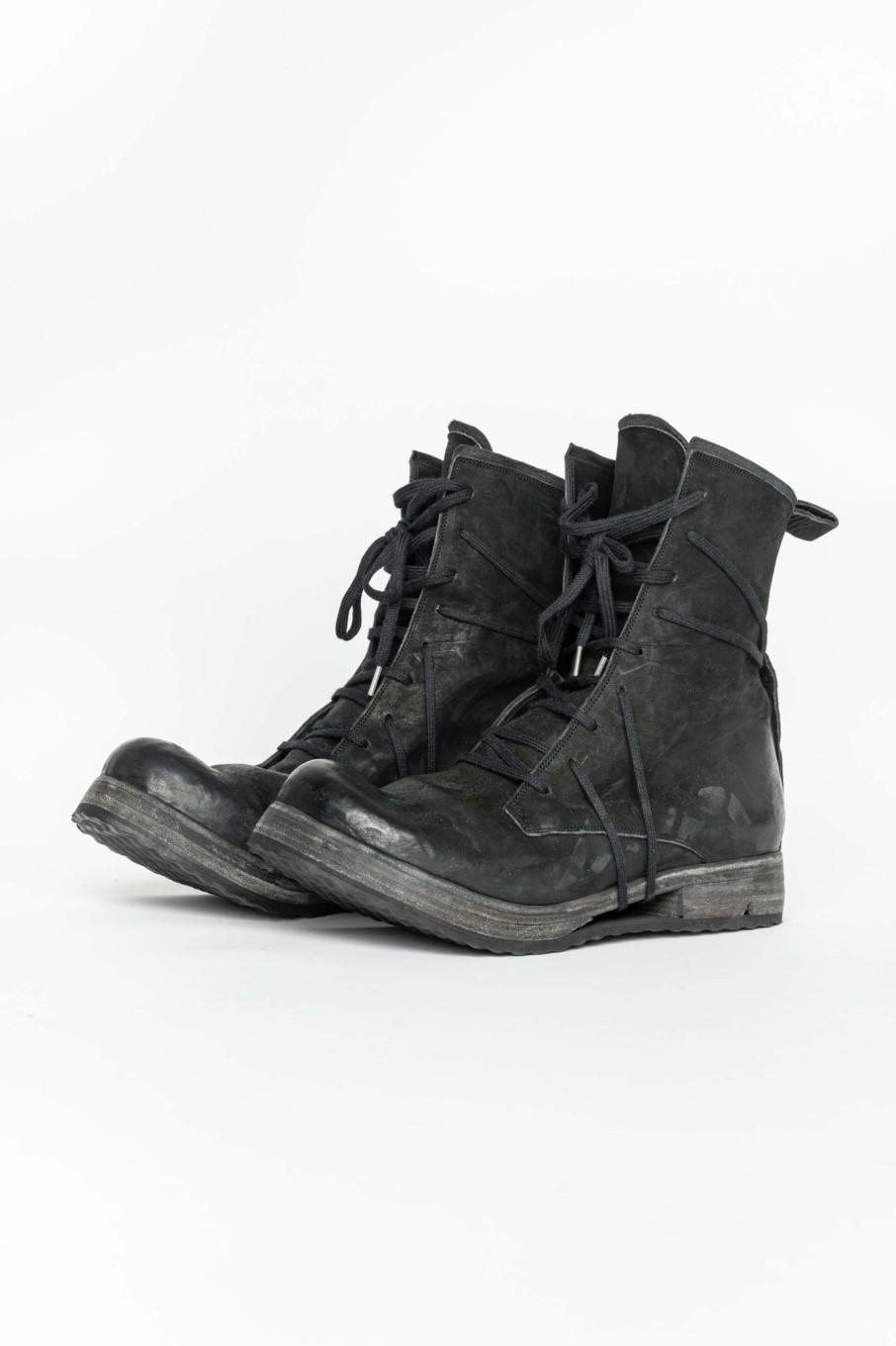 Men Boris Bidjan Saberi Boots | Boot 2 Black Horse Leather Boot