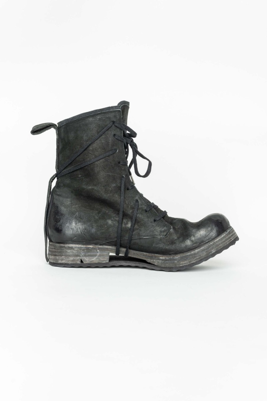 Men Boris Bidjan Saberi Boots | Boot 2 Black Horse Leather Boot