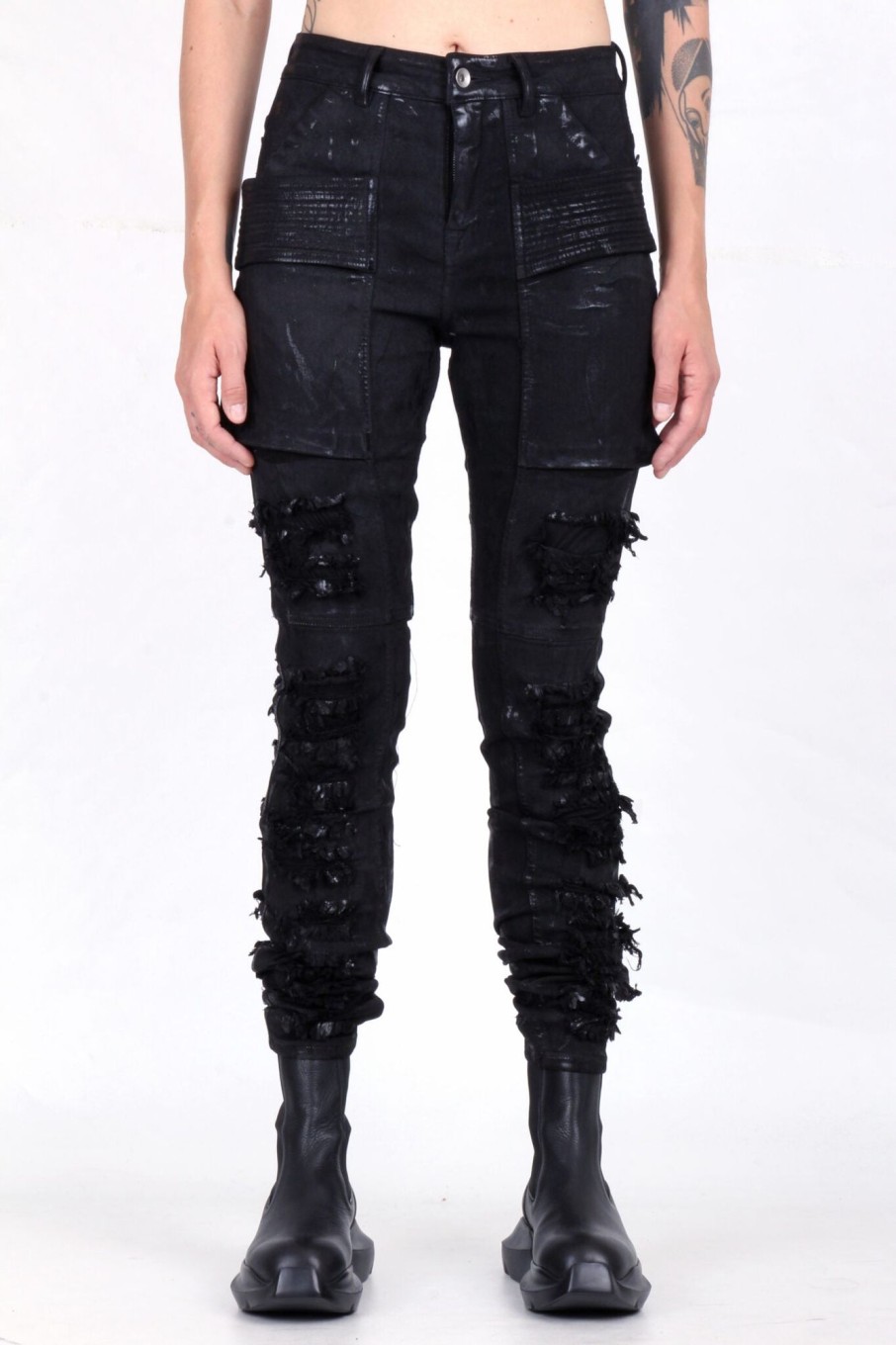 Men Rick Owens Pants | Rick Owens Drkshdw Denim Pants Creatch Pants