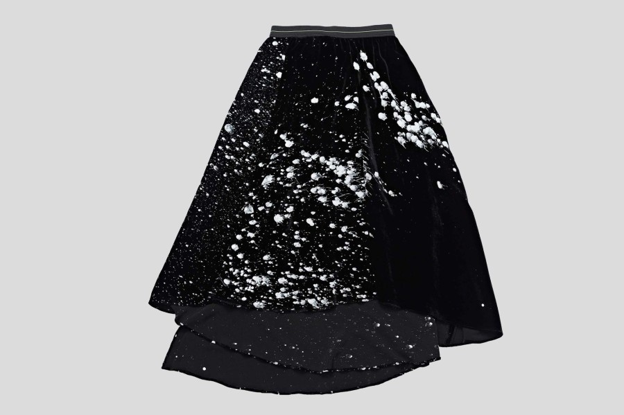 Women SANKUANZ Dresses & Skirts | Black Inkjet Skirt