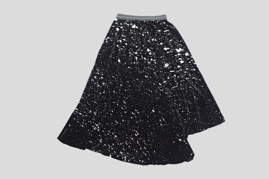 Women SANKUANZ Dresses & Skirts | Black Inkjet Skirt