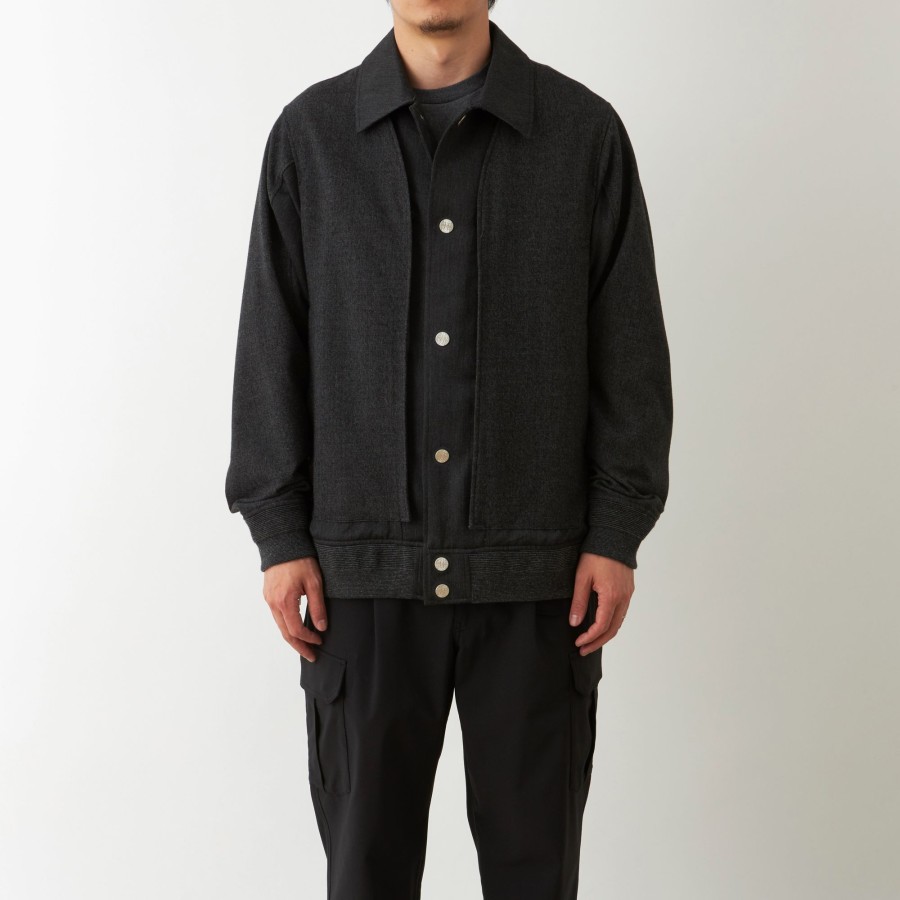 Men White Mountaineering Jackets | White Mountaineering Woven Gore-Tex Infinium Varsity Blouson