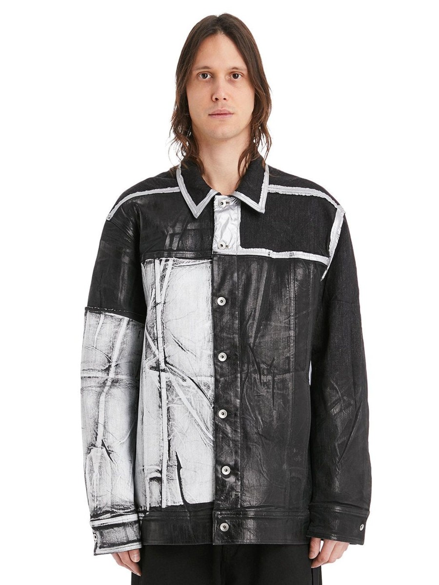 Men Rick Owens Jackets | Denim Worker Jacket