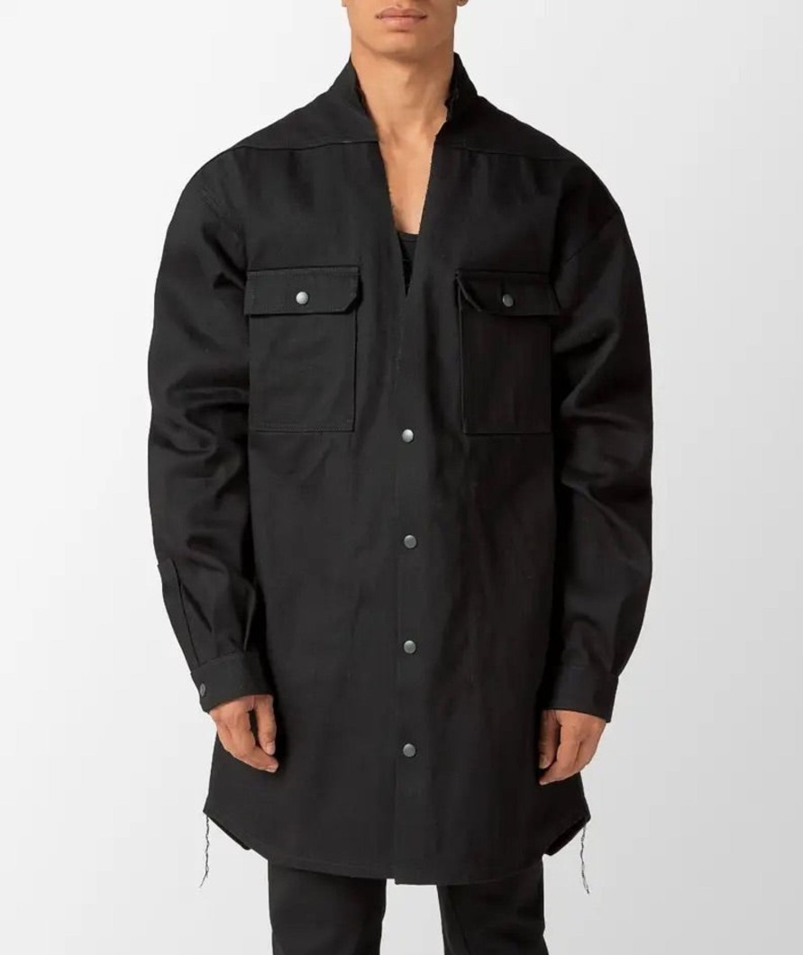 Men Rick Owens Jackets | Rick Owens Drkshdw Denim Jacket Jumbo Cut Out Outer Shirt