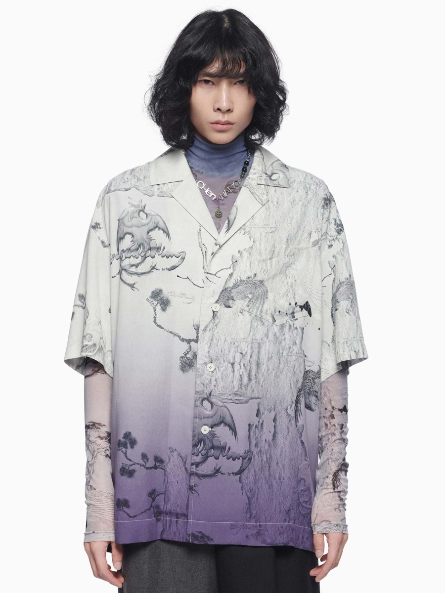 Men Feng Chen Wang Shirts | Printed Hawaiian Shirt