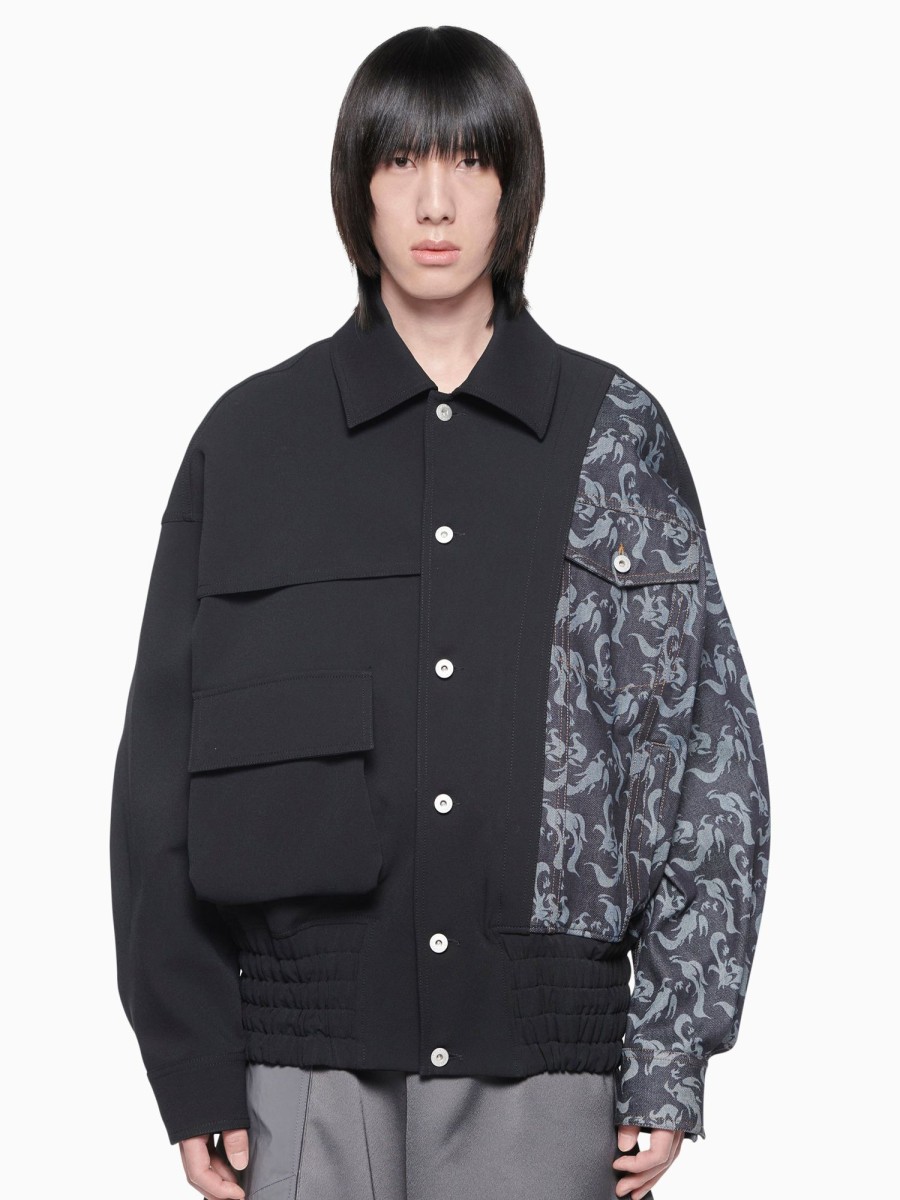 Men Feng Chen Wang Jackets | Feng Chen Wang Phoenix Patch Jacket