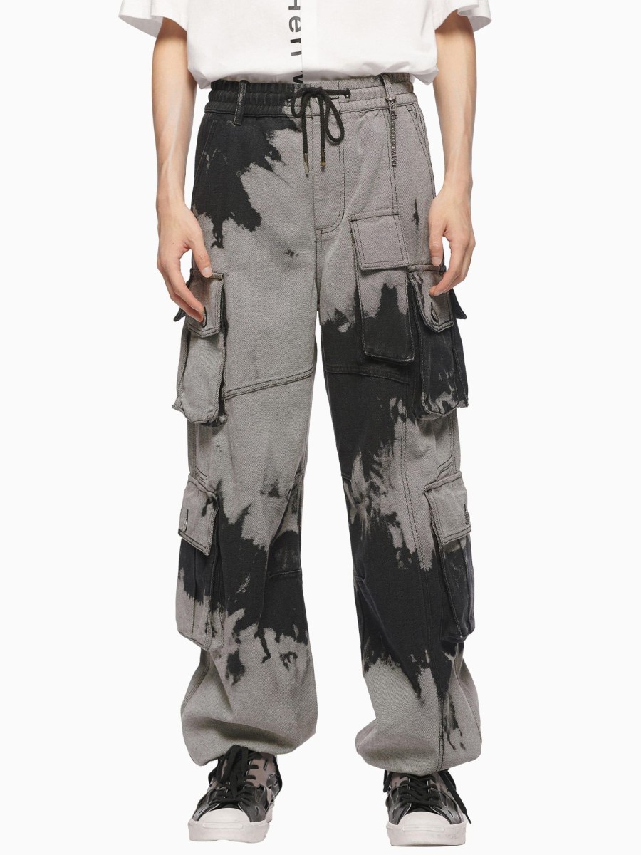 Men Feng Chen Wang Pants | Denim Tie-Dye Cargo Pants