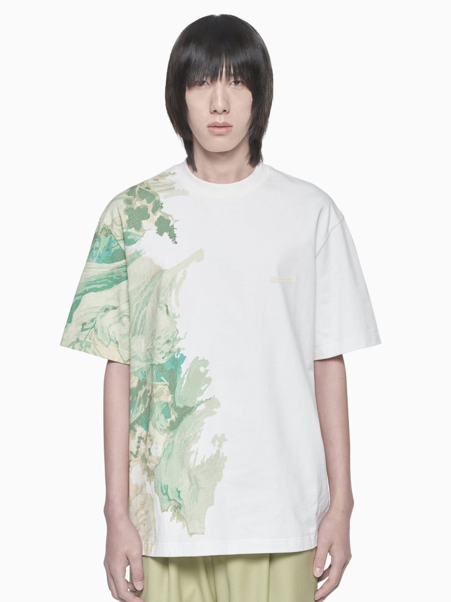 Men Feng Chen Wang T-Shirts | Feng Chen Wang Water Colour Print T-Shirt