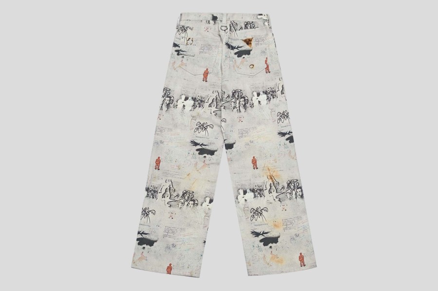 Men SANKUANZ Pants | Printed Distressed Pants