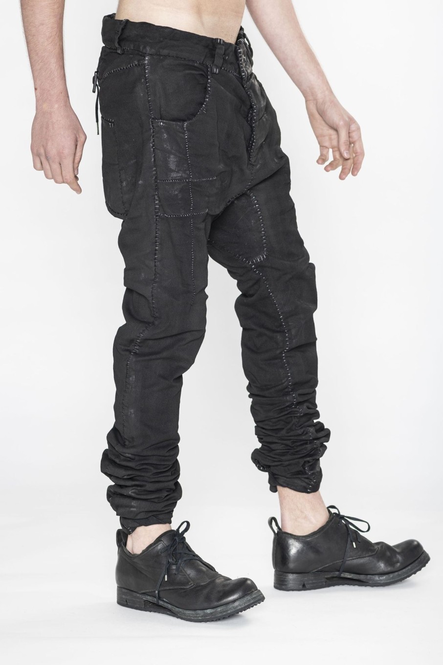 Men Boris Bidjan Saberi Pants | P13 Hand Stitched Tight Fit Pants