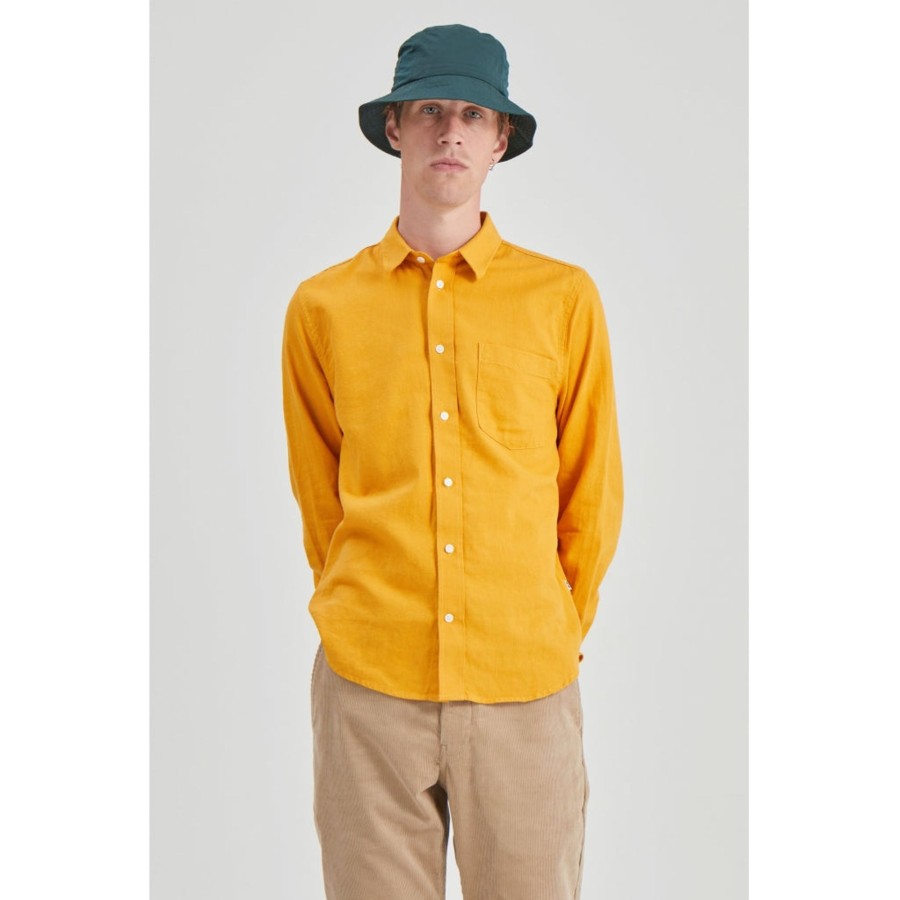 Men Wood Wood Shirts | Andrew Cotton Linen Shirt