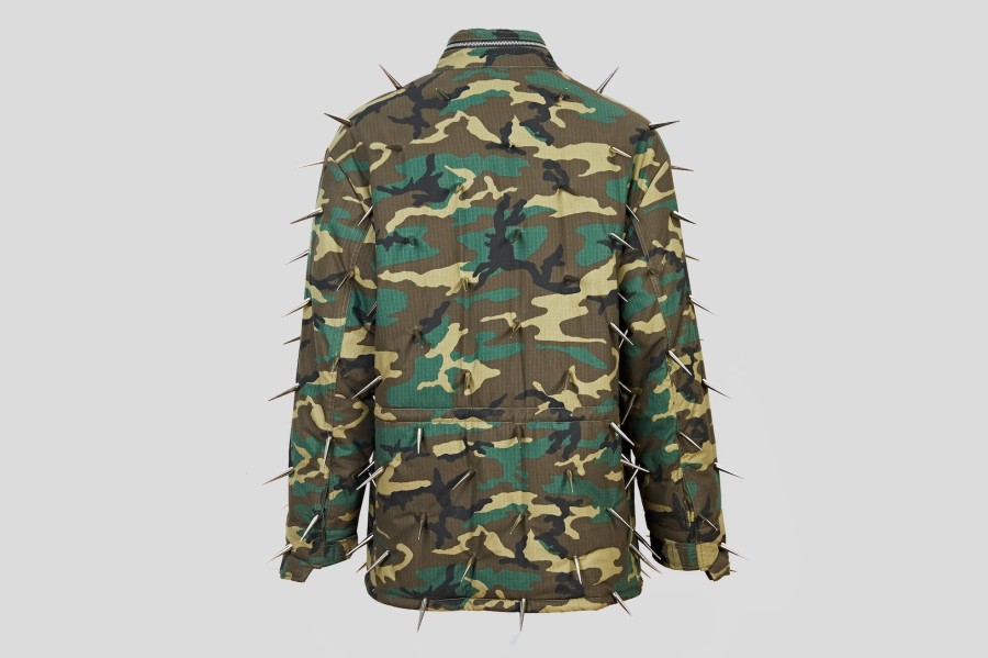 Men SANKUANZ Jackets | Camouflage Spikes Jacket