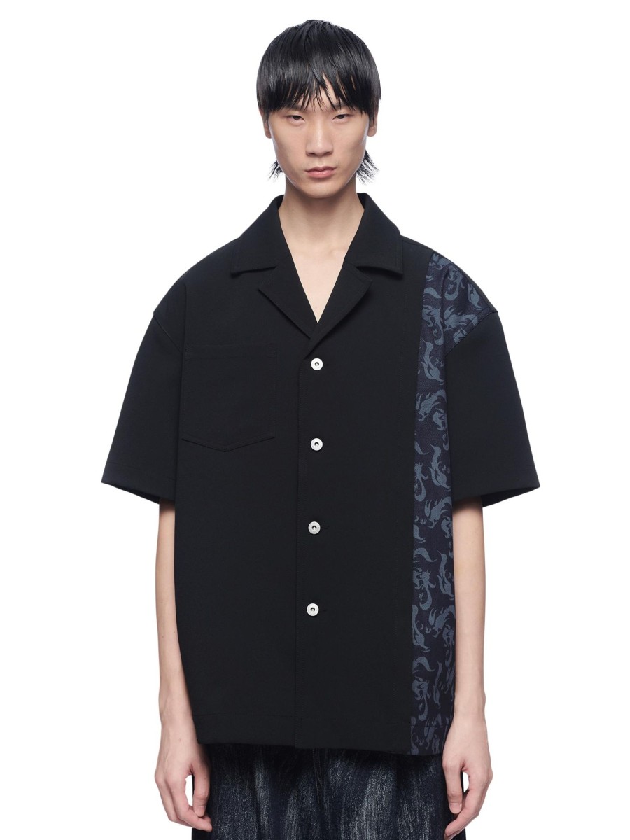 Men Feng Chen Wang Shirts | Feng Chen Wang Phoenix Panel Shirt