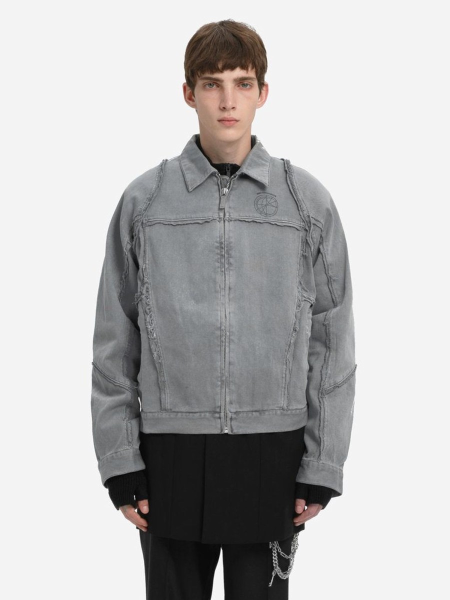 Men C2H4 Jackets | Garment Dye Paneled Streamline Work Jacket