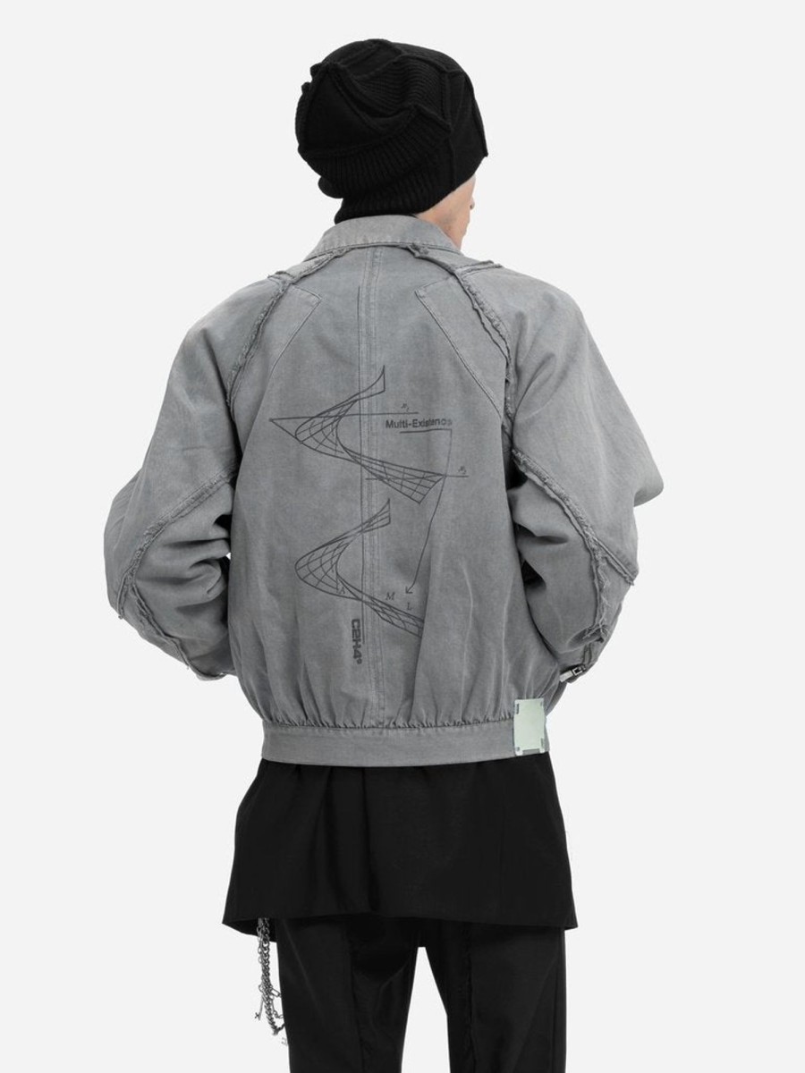 Men C2H4 Jackets | Garment Dye Paneled Streamline Work Jacket